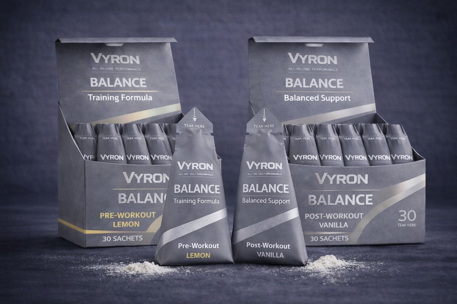 VYRON Balance Performance Duo (Pre & Post Workout) 1800g | 60 Sachets à 30g