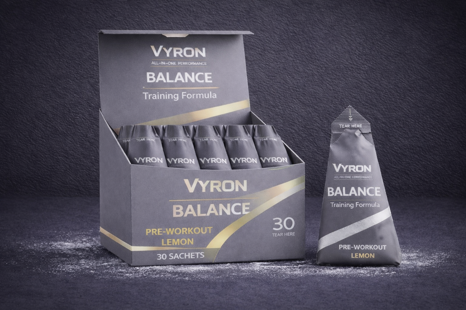 VYRON Balance Performance Powder (Pre-Workout) 900g | 30 Sachets à 30g