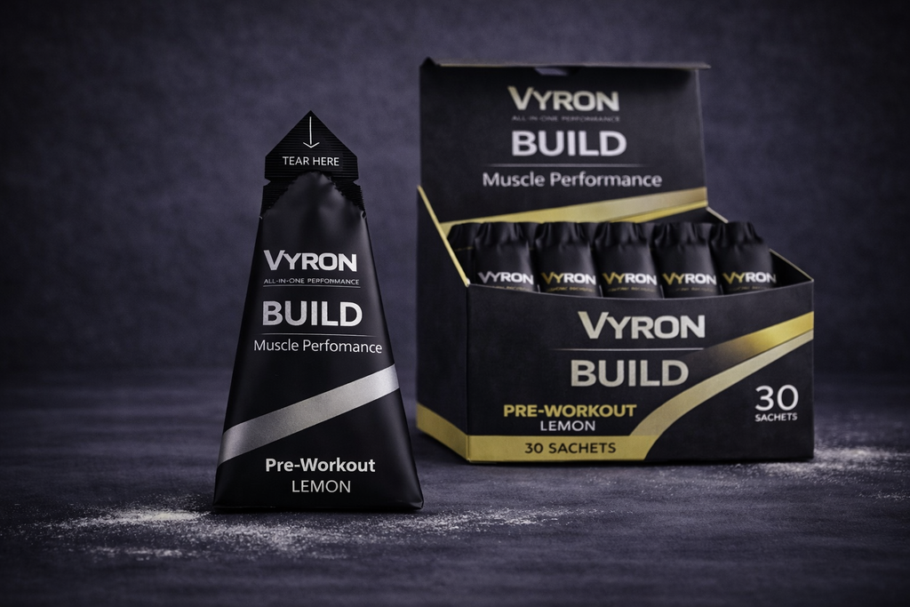 VYRON Build Performance Powder (Pre-Workout) 900g | 30 Sachets à 30g
